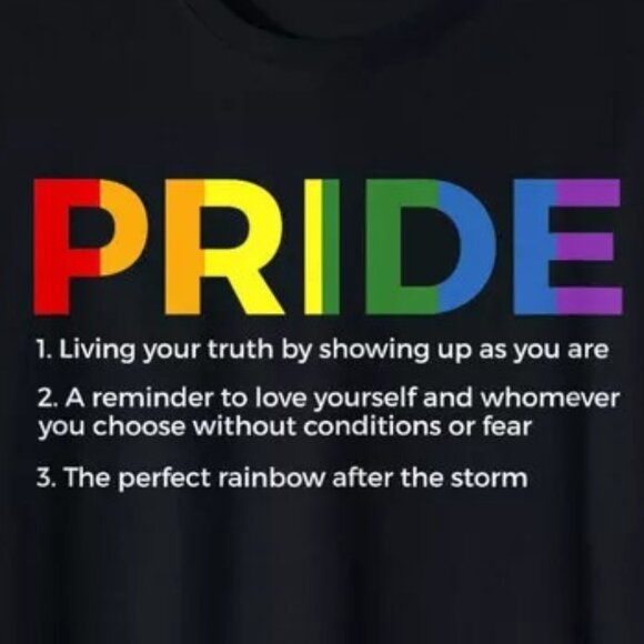 Pride Quote Definition Gay Pride Pride Month Ladies' Crewneck T-Shirt - Picture 3 of 3